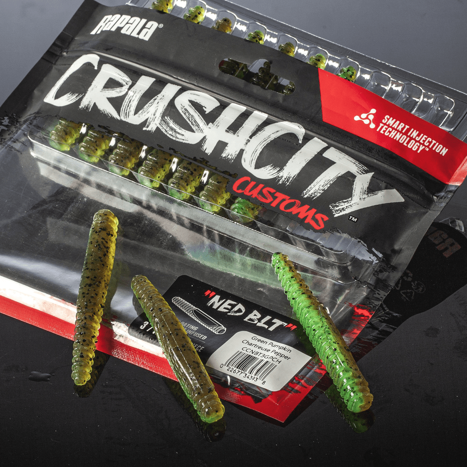 CrushCity Customs Ned BLT - Leurres Souples - Kit de pêche
