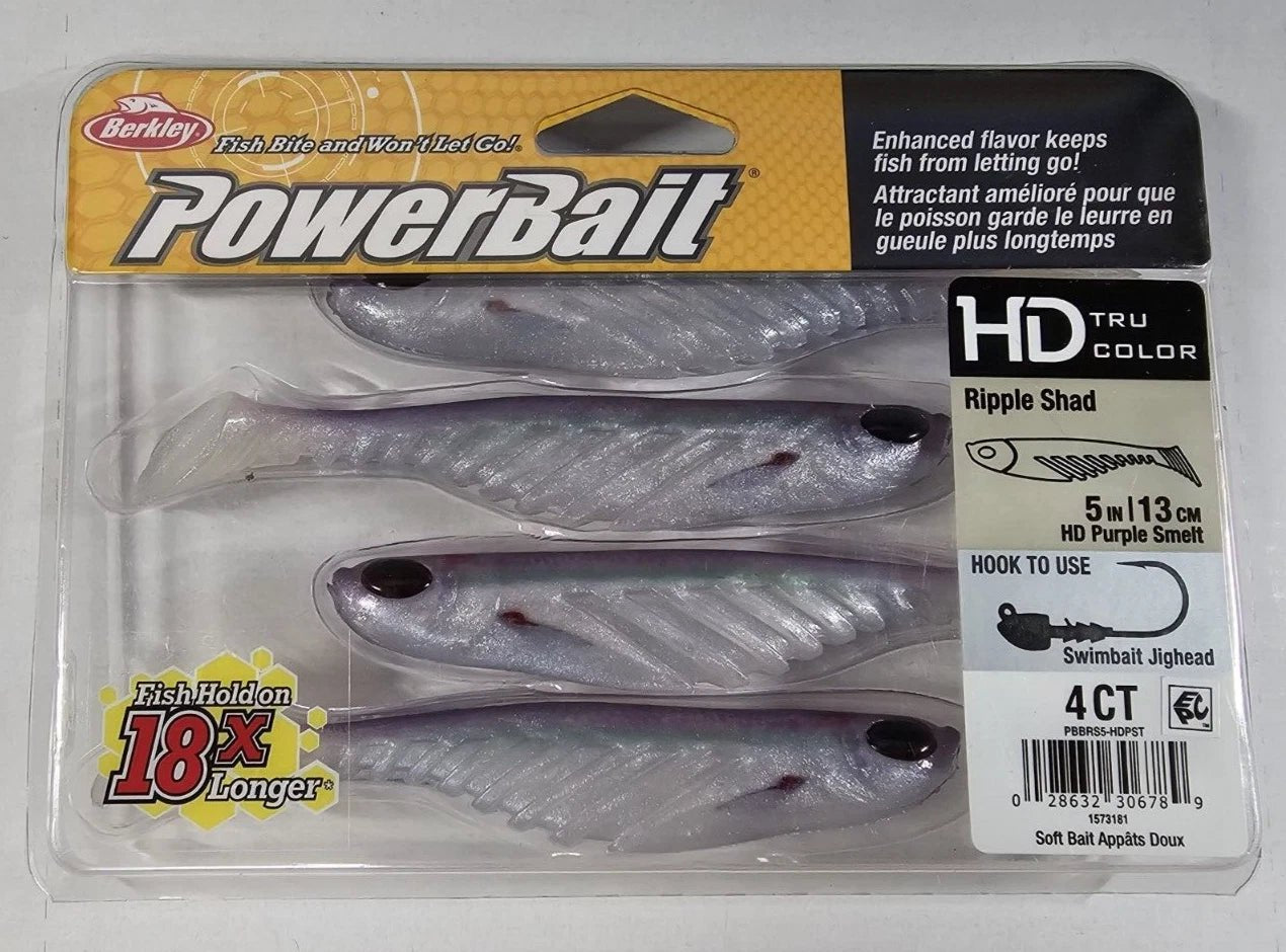 PowerBait Ripple Shad - Leurres Souples - Kit de pêche