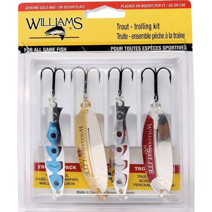 Williams Kit Truite 4 pcs - Cuillères - Kit de pêche